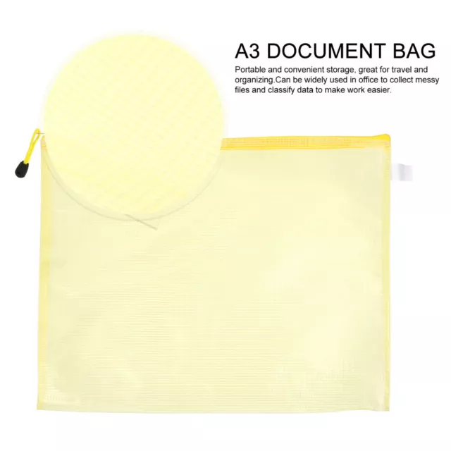 10 Pcs Büro Stift Datei Tasche Zip Dokument Halter Mesh Mäppchen 2