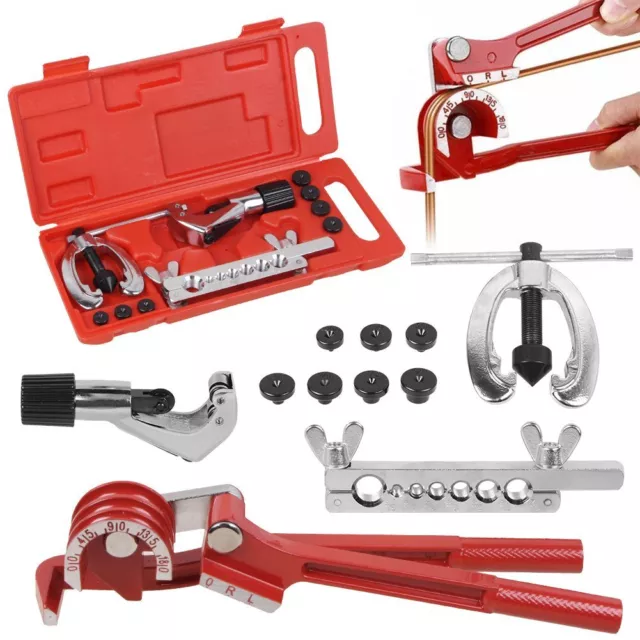 Brake Lines Repair Kit Copper Pipe Double Flaring Tool Cutter Bender Unions Nuts