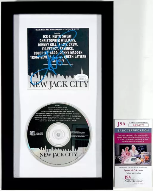 Ice-T Signed New Jack City Soundtrack CD Booklet Framed & Matted JSA COA