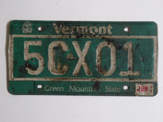 Vermont 5CX01 License Plate / American Number Plate