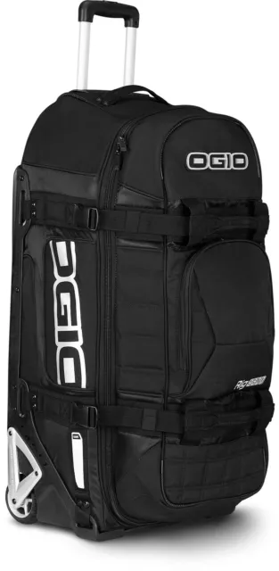 New Ogio Rig 9800 Wheeled Gear Kit Bag Black Travel Motocross Mx Ski Enduro Mtb