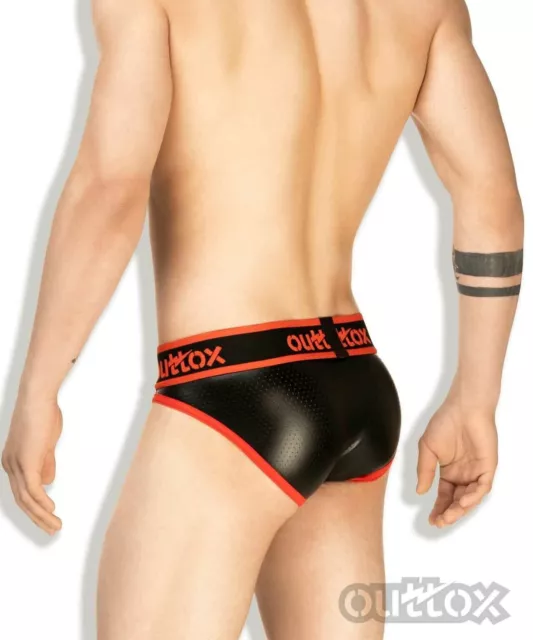 Outtox by Maskulo Men's Regular-Rear BRIEFS Made in Russia RED (BR142-10) 3XL 3