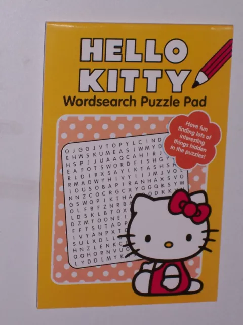 Hello Kitty Wordsearch Puzzle Pad - Yellow Cover