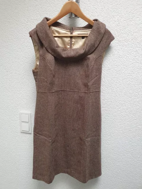 Kleid Comma beige hell braun Gr 40 ( L ) Cocktailkleid Etuikleid Abendkleid