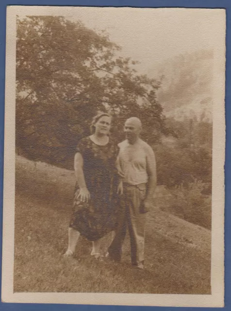 Beautiful Boy and Girl in Embrace near a Tree Soviet Vintage Photo USSR