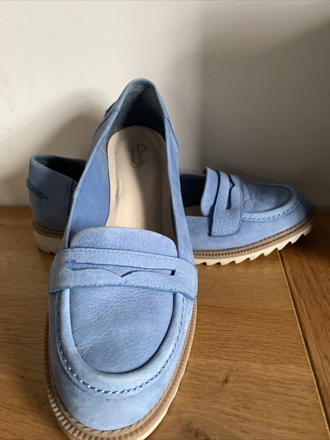 Clarks suede discount slip on loafers