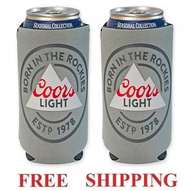 MILLER LITE THROWBACK 2 BEER CAN COOLERS KOOZIE COOLIE 16oz HUGGIE COOZIE NEW 