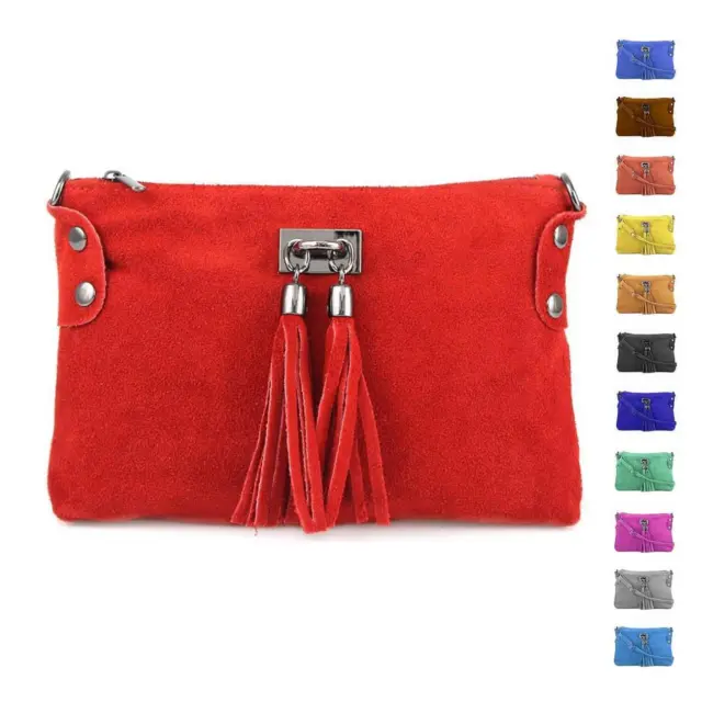 DAMEN LEDER TASCHE CROSSBODY BAG Umhängetasche Schultertasche Clutch Schmuck