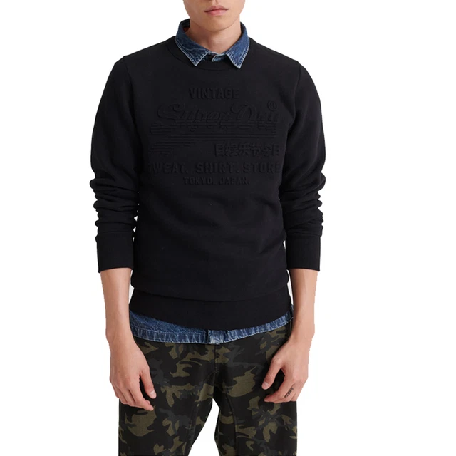 SUPERDRY CREWNECK HERREN TRI CLASSIC CREW Rich Navy Mega Grit EUR ...