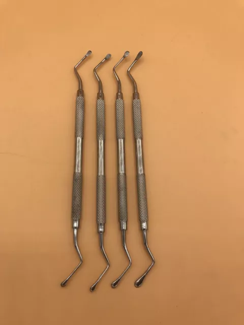 Periodontal Lucas Bone Curettes Set Of 4 Dental Surgical Instrument