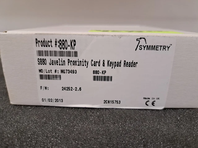 New, Symmetry, 880-KP, S880 Proximity Card & Keypad Reader