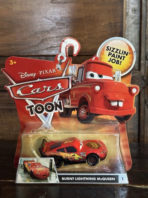 DISNEY PIXAR CARS TOON - BURNT LIGHTNING MCQUEEN Rescue Squad Mater 1: ...