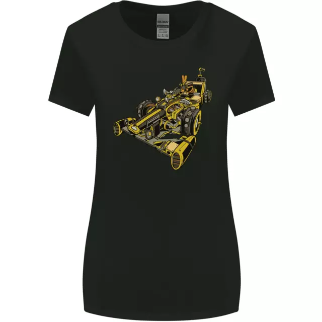 Steampunk Auto da Corsa Donna più Ampia Taglio T-Shirt