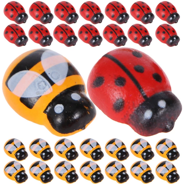 200Pcs Tiny Bienen Marienkäfer Simulierte Marienkäfer Statue Für Decor Garten 2