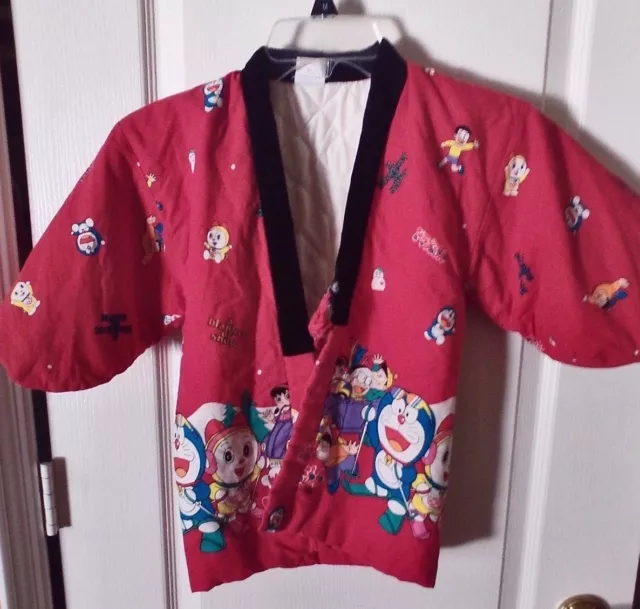 Child's Red Kimono - Robe / A Blanket of Snow Print