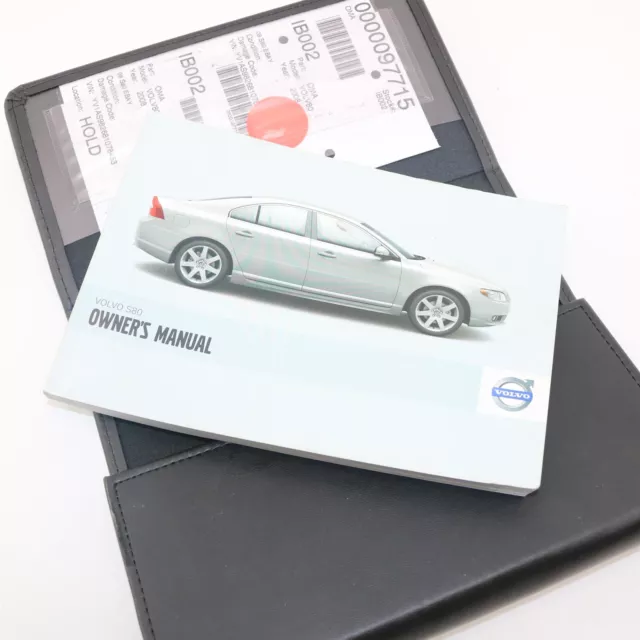 Original Volvo Owner's Manual w/Black Leather Case for Volvo S80 2008 2