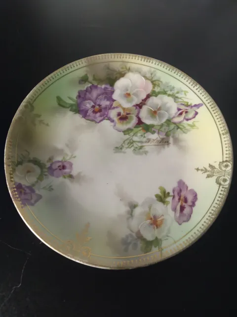 PLATE Royal Rudolstadt Prussia hand painted B