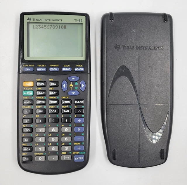 Texas Instruments Ti-83 Graphing Calculator With Cover Tested And Working