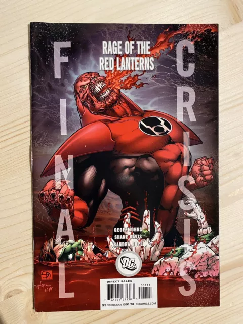 Final Crisis Rage Of The Red Lanterns # 1 Cover A Dc Comics