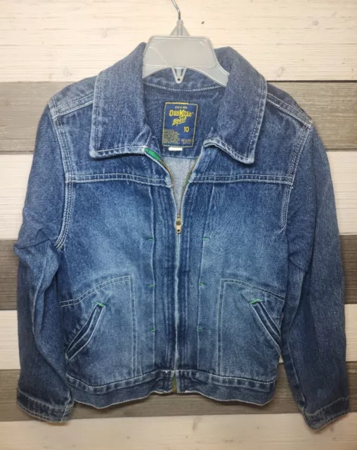Vintage 90s Oshkosh Bgosh Girls Denim Zip Up Jacket 2