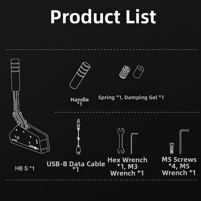 FOR PC HANDBRAKE Simulator USB Controller for Racing Games ABS Material ...