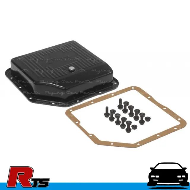 RTS Transmission Pan Extra Capacity Steel Finned GM Chev Holden TH350 Black