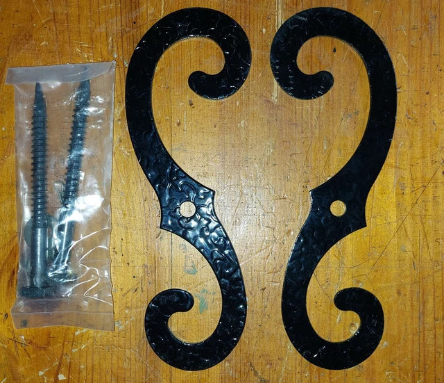 4 Pairs 7” S scroll shutter dogs, 4” lag bolts, washers, cotter pins