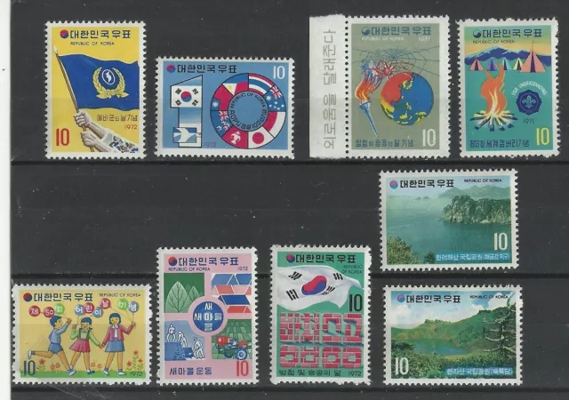 South Korea Stamps: Lot of  1971-72 Issues. Mint Never Hinged