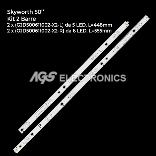 Kit 12 Barres LED Pour TV TCL 65 Pouces – Modèle 4C-LB650T-YH3 – 6V – DLED
