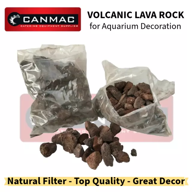 Volcanic Lava Rock Ornaments Aquariums Fish Tanks Natural Filter & Decor 05-40Mm