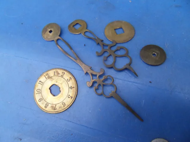 Lot ANCIENNE AIGUILLES POUR MOUVEMENT PENDULE HORLOGE COMTOISE NEEDLES OLD CLOCK