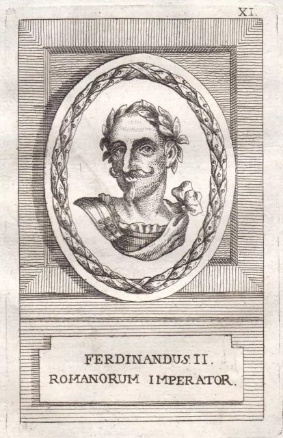 1770 Ferdinand II. König Herzog Böhmen Österreich Ungarn Portrait Kupferstich
