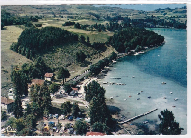 Cpsm Caravines-Les-Bains Aerial View Isere Beach Postcard