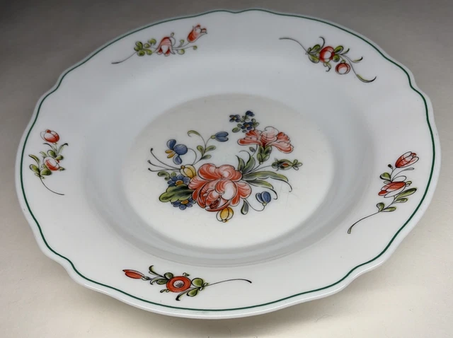 Lot De 6 Assiettes Creuses Arcopal Vintage - Décor Floral - France - 22,7 Cm