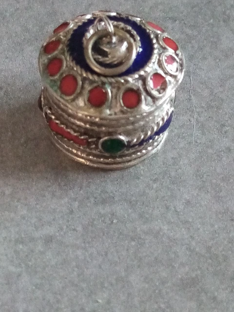 Porte Coran Berbère Kabyle Argent Massif 925, Turquoises, Corail - Ancien, Occasion