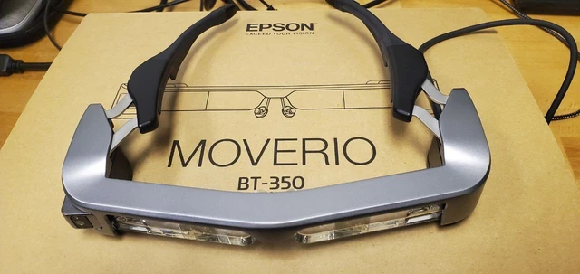 Epson Moverio BT-350 Augmented Reality Smart Glasses With All Accessories
