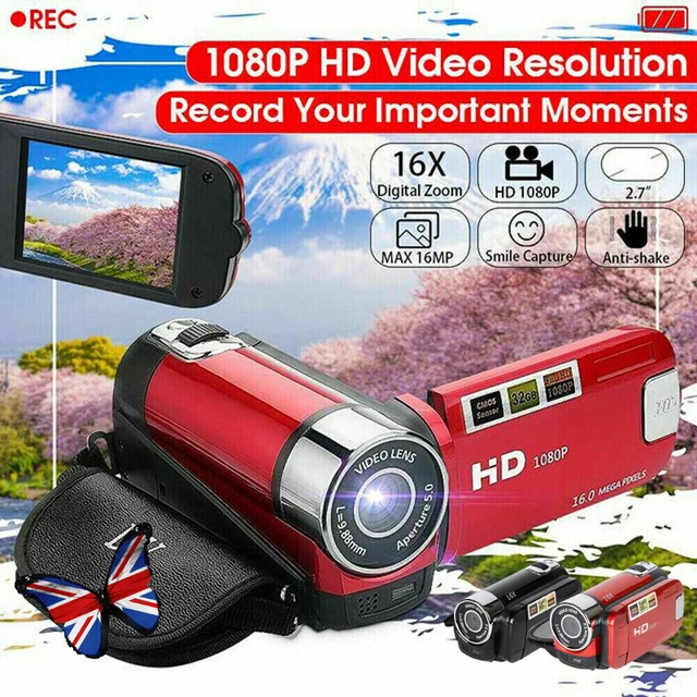 16x Digital Video Camera Full HD 1080P Camcorder Zoom YouTube Vlogging Recorder
