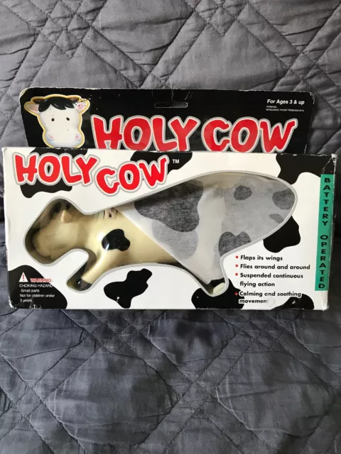 Holy Cow - Battery Operated Flying Cow - Collectible Novelty Toy (Opened Box)