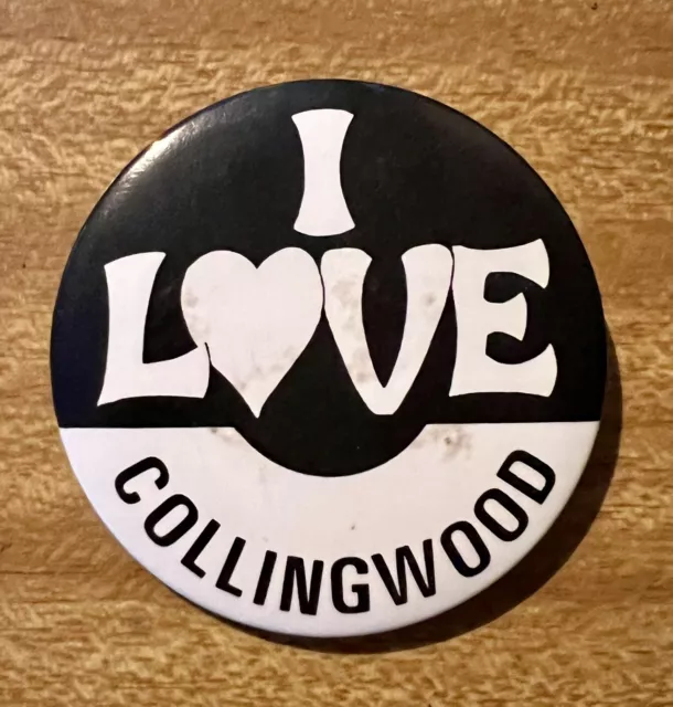Vintage Collingwood Magpies AFL / VFL Football Club Badge ~ I Love Collingwood