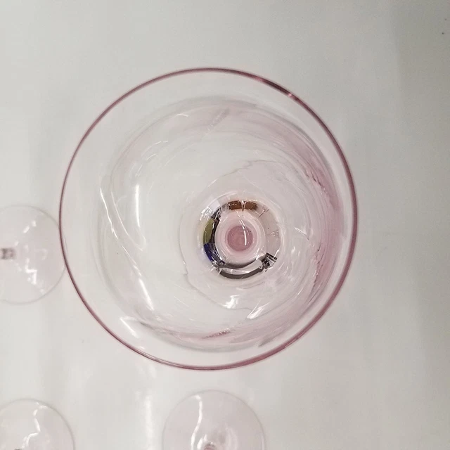 Rose-Tinted Wineglasses, Lot of 4