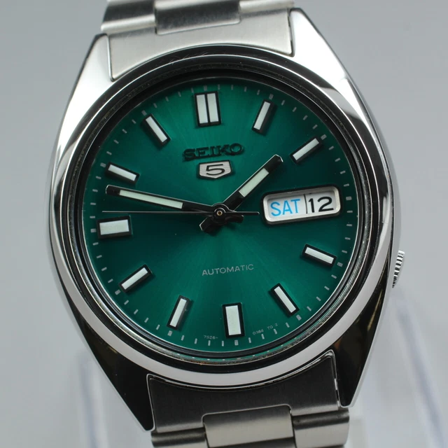 Montre Automatique Citizen Vintage - Cadran Carré Vert, Acier Inoxydable, Date Et Jour, Fabriquée Au Japon (années 70-80)