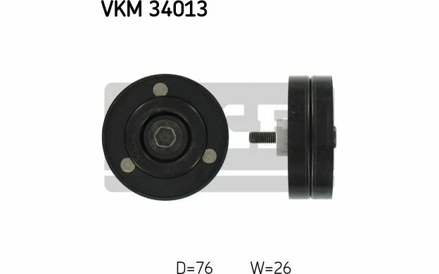 SKF Galet enrouleur (courroie d'accessoire) pour FORD ESCORT FIESTA VKM 34013