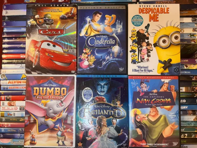 DVDs C- E Titles Pick and Choose  DISNEY PIXAR DREAMWORKS Buy 9 get 1 FREE SHIP