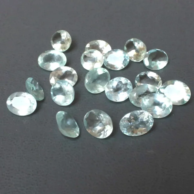 Wholesale Lot 5x3mm to 9x7mm Oval Facet Natural Aquamarine Loose Calibrated Gems