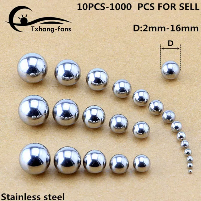 Lot Dia Bearing Balls High Stainless Steel Precision 2-16mm 10 -10000x A2TF