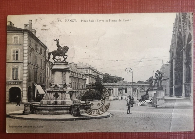 Cpa - 54 - Nancy - Place Saint-Epvre And Statue Of Rene Ii