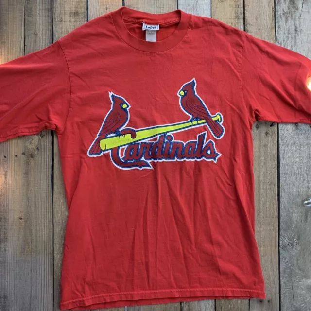 Vintage St Louis Cardinals Hoodie Mens LG Embroidered Lee Sports Sweatshirt