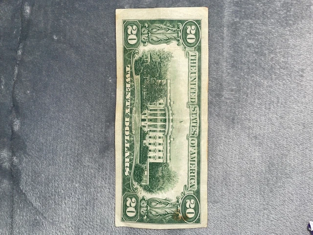 1934 Federal Reserve Note Green Seal $20 Twenty Dollar Note Bill Currency 2