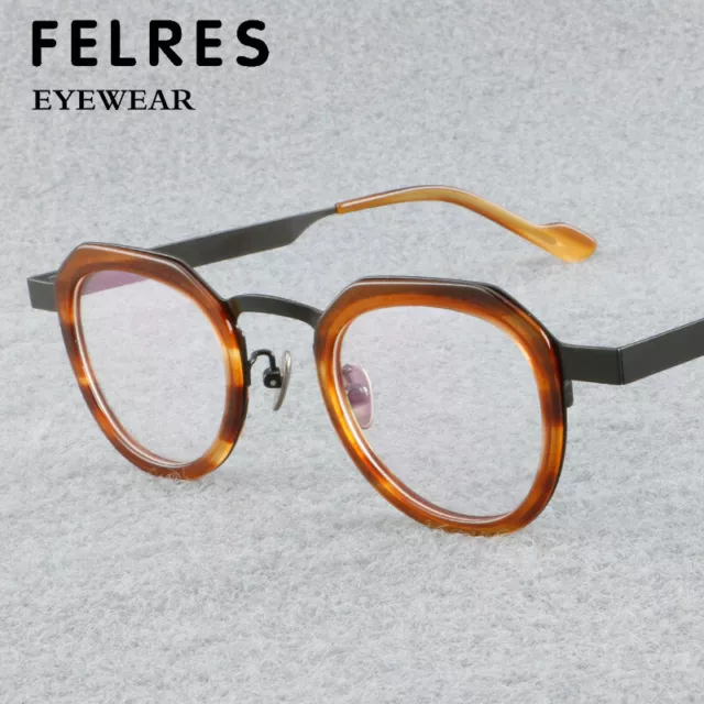 ACETATE FRAME CLASSIC Oval Eyeglasses For Men Women Clear Lens Glasses ...