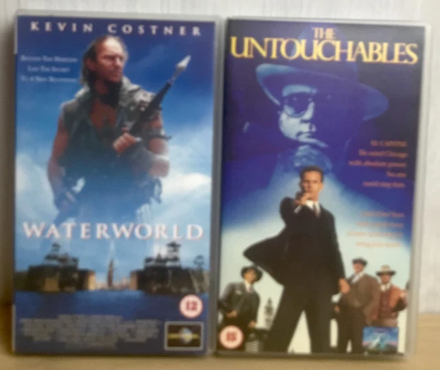 X2 KEVIN COSTNER VHS tapes WaterWorld The Untouchables Kevin Costner